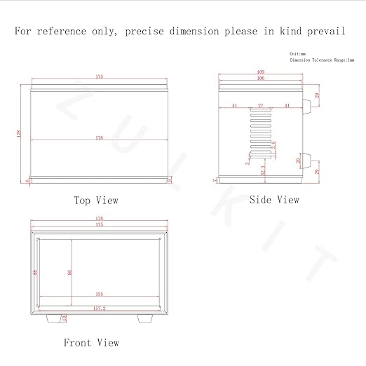 Zulkit Electronic Enclosures Blue Metal Enclosure Project Case DIY Box Junction - Image 9