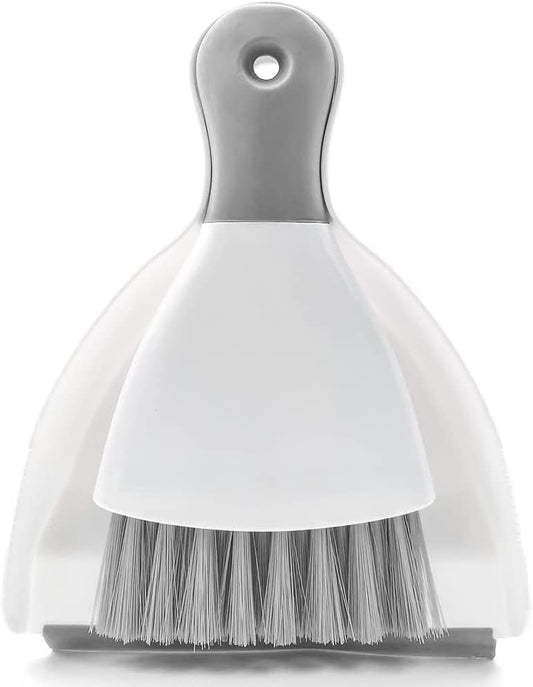 Dust pan Broom Brush Dustpan - Dustpan and Brush Set,Mini dust Pans with Brush,Dust Pan and Brush Set for Table, Key Board, Cat, Dog and Other Pets, Dust Pan Brush Nesting Tiny Cleaning Broom（Gray）