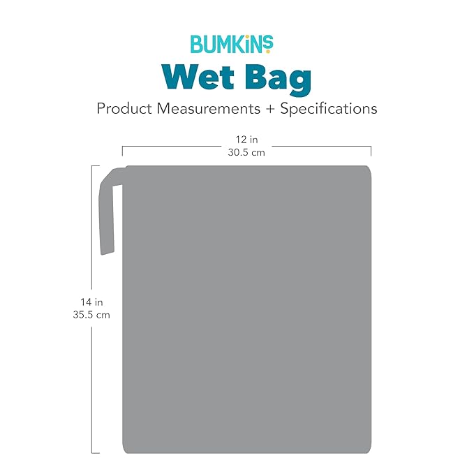 Bumkins Waterproof Wet Bag for Baby, Swim Suit, Cloth Diapers, Pump Parts - Image 7