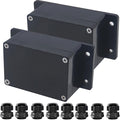 2pcs Project Box ABS Black Electrical Boxes IP65 Outdoor Waterproof Box by Raculety
