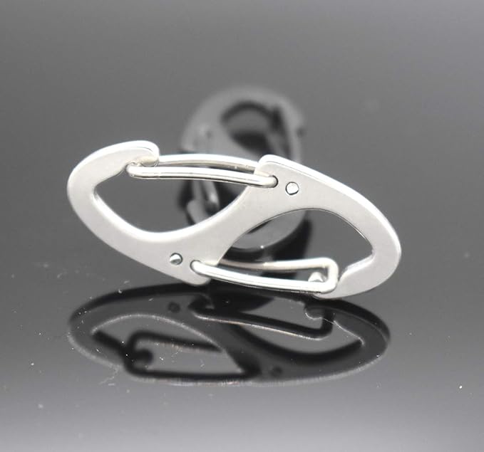Small Carabiner Clips 1.6 inch Metal Double Sided Spring Gate Snap Hooks - Image 7