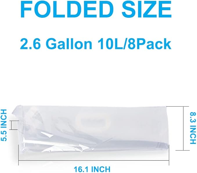 Soddeph Collapsible Water Container Bag, BPA Free Food Grade Clear Plastic - Image 3