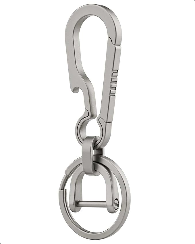 PJYTAC Key Chain Clip Titanium Carabiner Keychain Quick Release Carabiner by PJYTAC