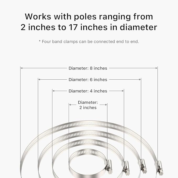 Holicfun No-Drill Outdoor Security Camera Pole Mount, Universally Compatible - Image 3