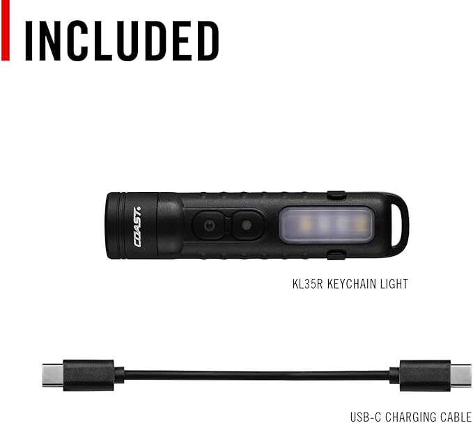Coast KL35R 600 Lumen Rechargeable LED Pocket Flashlight - Image 10
