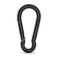 Large Carabiner Clip Hook, 4 inch 1 pc Black Heavy Duty Spring Snap Hook Key by KINLINK