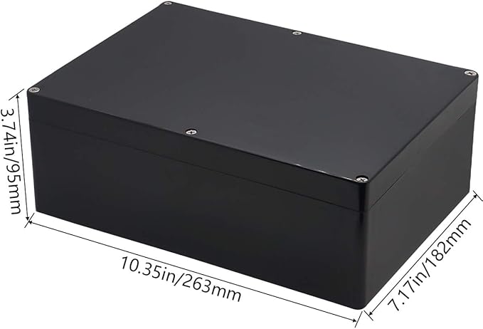 Project Box IP65 Waterproof Junction Box ABS Plastic Black Electrical Boxes DIY - Image 2
