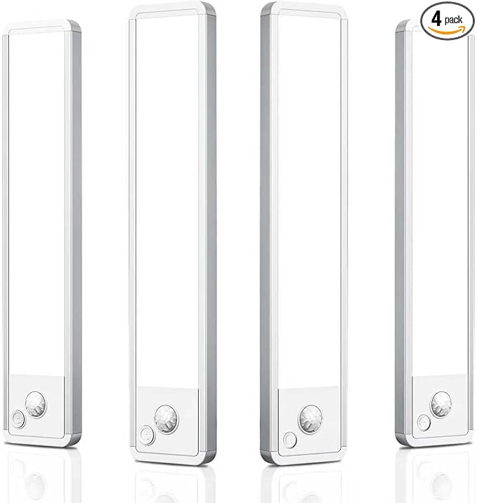 Under Cabinet Rechargeable Lighting: 8 Inch Motion Sensor Dimmable Lights Indoor by Vozuji