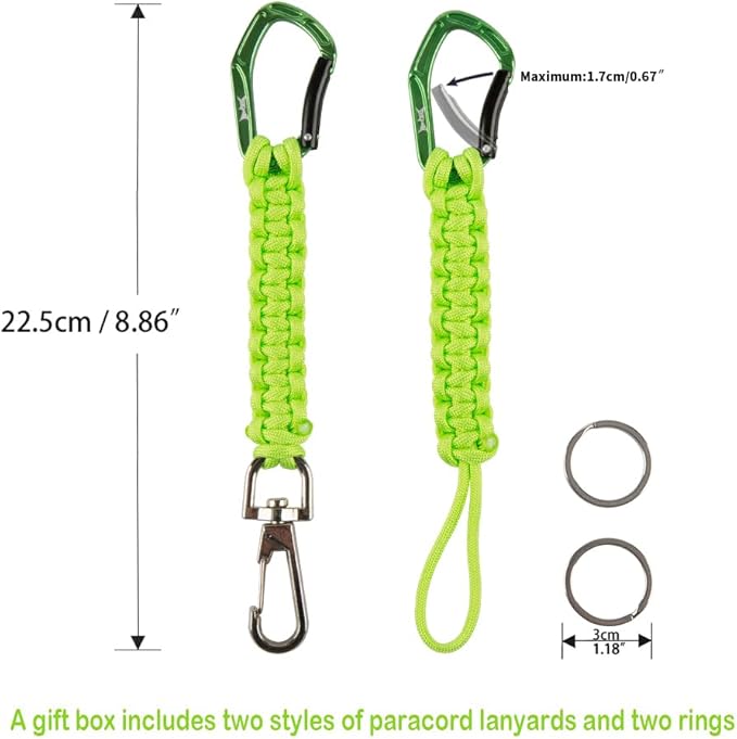 HERCULES Paracord Keychain Set – 2 Pack Lanyard Rope - Image 2