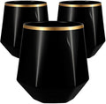 Oojami 40 Pack Diamond-Shaped Disposable Plastic Wine Glasses, 12 oz Stemless by Oojami