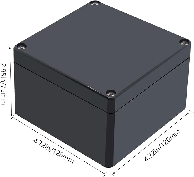 Project Box IP65 Waterproof Junction Box ABS Plastic Black Electrical Boxes DIY - Image 2