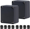 Project Box ABS Black Electrical Boxes IP65 Outdoor Waterproof Box Electronic by Raculety