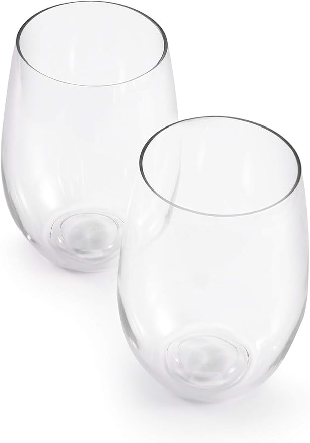 hotder Wine Glasses glasses drinking set 16 OZ Tritan, Stemless Wine Glasses - Image 6