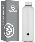 Insulated Water Bottle with Lid, 25 oz Reusable Leak-Proof Metal Stainless by TSAKBAM