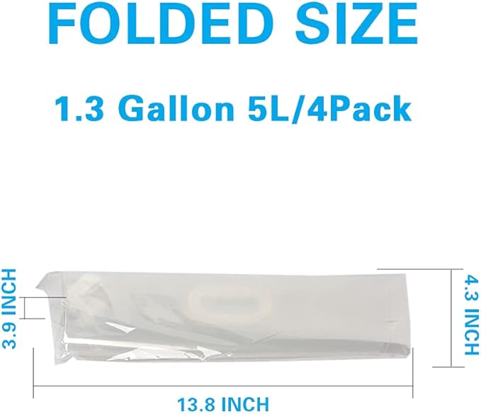Soddeph Collapsible Water Container Bag, BPA Free Food Grade Clear Plastic - Image 3