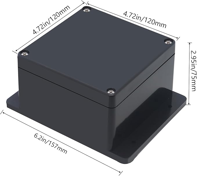 Project Box ABS Black Electrical Boxes IP65 Outdoor Waterproof Box Electronic - Image 2