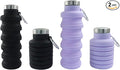 2 Pcs Silicone Collapsible Water Bottle, 17oz Portable and Lightweight Travel by Unknown