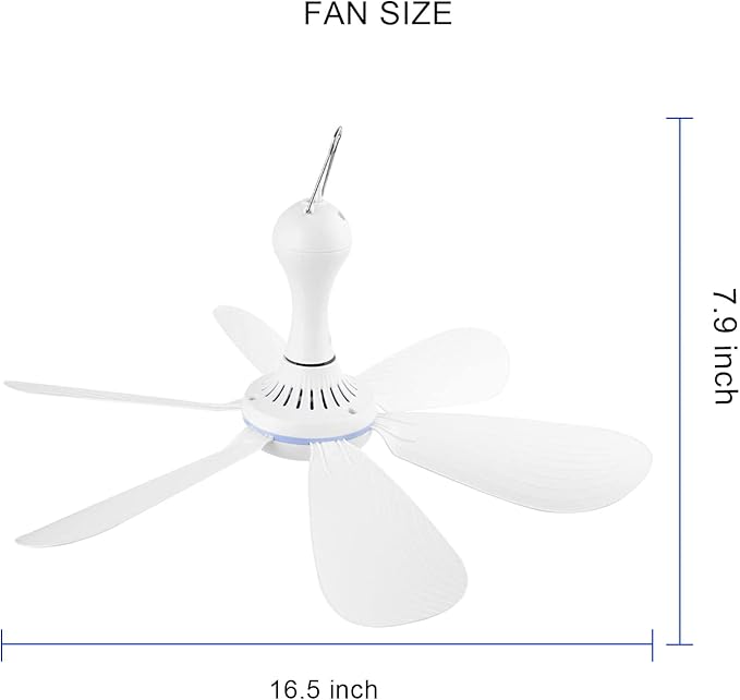 Silent USB Powered Ceiling Canopy Fan - Image 4