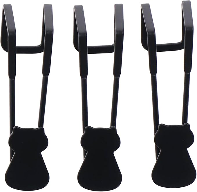 3Pcs- Over Cabinet Door Hooks Iron Decorative Cat Over The Cupboard Drawer by couponhub