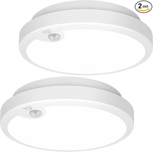 2-Pack Battery Operated Motion Sensor LED Ceiling Light, 7.2inch Flush Mount by Brightever