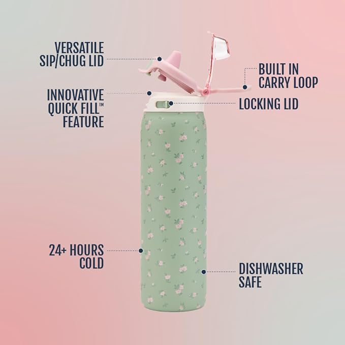 Ello Pop & Fill 22oz Stainless Steel Water Bottle - Image 3