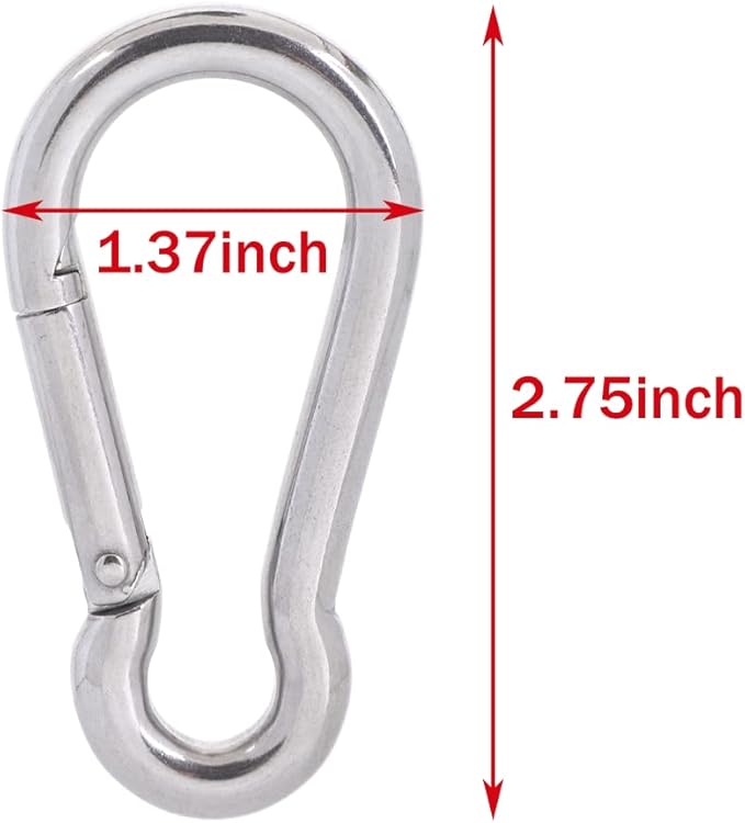 PROND Carabiner Clip, Heavy Duty Carabiner Clips, 316 Stainless Steel Carabiner - Image 4