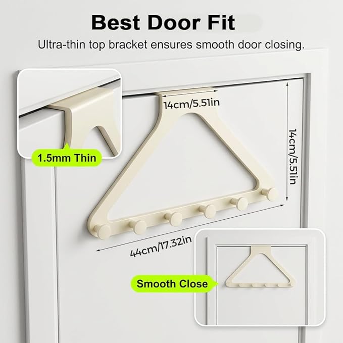 Over-The-Door Hanger Organizer, 2026 New Modern Over Door Hook, Heavy Duty Door - Image 2