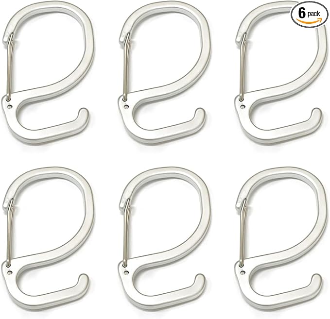 6 Pack S-Shaped Hooks with Clip Anti Drop S Hooks with Safety Buckle to Prevent by TAKELABLAZE