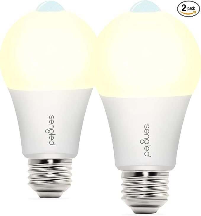 Sengled Motion Sensor Light Bulbs, A19 LED Dusk to Dawn Bulbs 3000K Soft White by Sengled