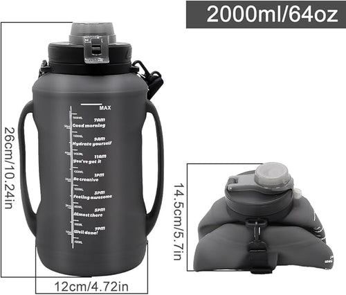 64oz Foldable Silicone Water Bottle - Image 2