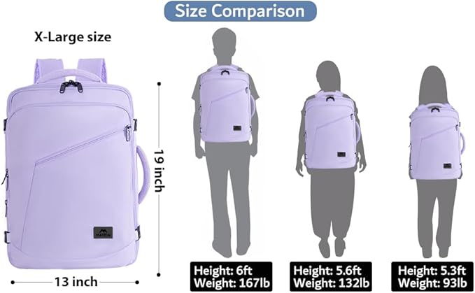 MATEIN Carry on Backpack for Women, 40L Heavy Duty Travel Backpack Airplane - Image 8