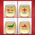 Wine-Oh! Set of 4 Shatterproof Designer 16 oz Plastic Wine Glasses MADE in the by Unknown