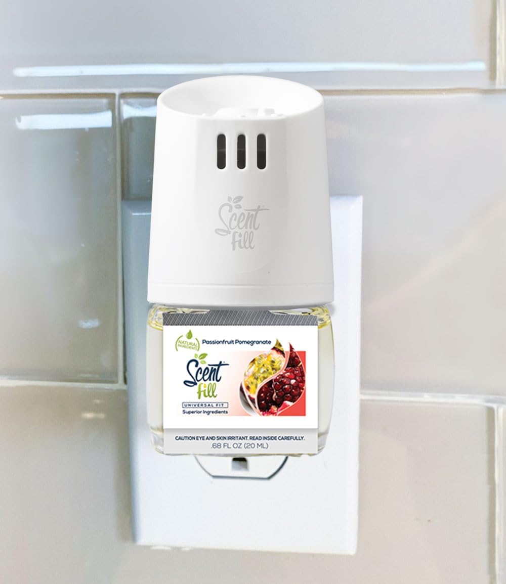 Scent Fill Passionfruit Pomegranate Plug in Air Freshener, 4 Scented Oil Refills