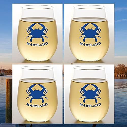 Wine-Oh! Set of 4 Shatterproof Designer 16 oz Plastic Wine Glasses MADE in the - Image 2