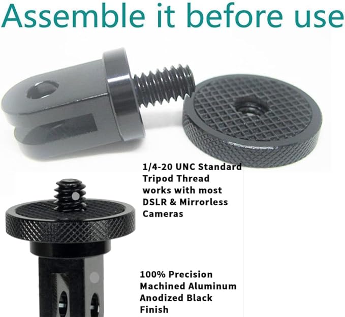 Aluminum Camera Tripod Adapter 1/4"-20 Conversion Adapter Mounts Compatible - Image 9
