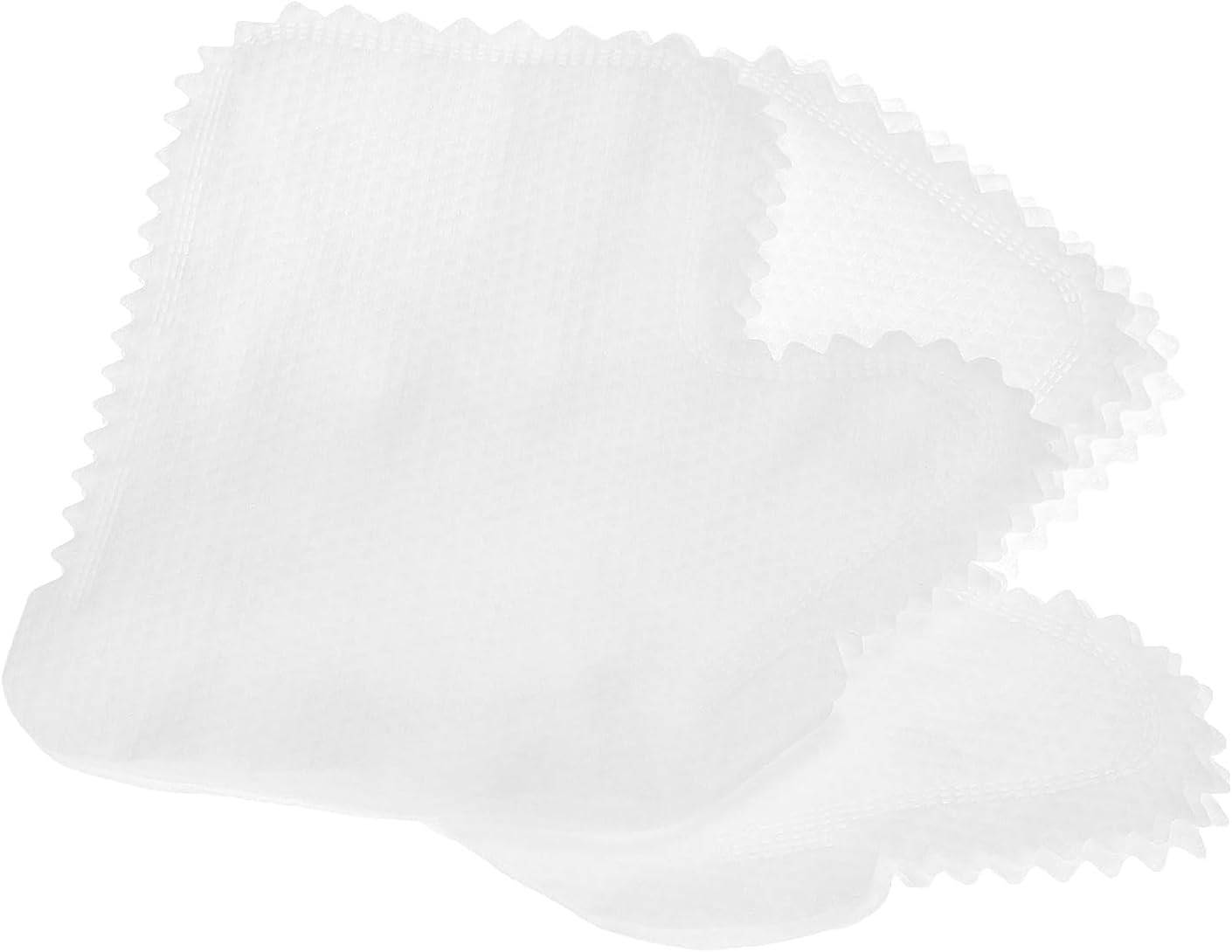 QWORK White Microfiber Dusting Gloves, 60 Pieces Dusting Mitt, Wipes Feather Dusters, Dual-Sided Disposable