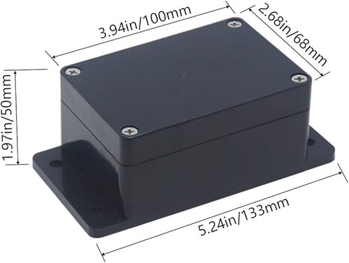 2 Pack Project Box IP65 Waterproof Junction Box ABS Plastic Black Electrical - Image 2