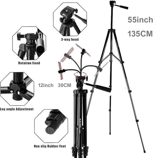 65" Aluminum Phone & Camera Tripod - Image 2
