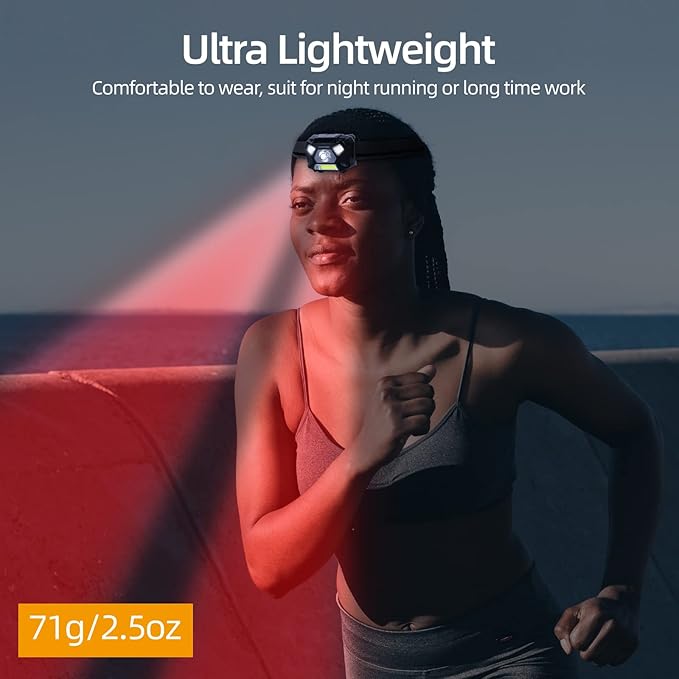 KunHe 2 Pack Red Light Headlamp Red White Light Suitable - Image 7