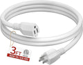 16/3 Short Extension Cord 3 FT, Indoor 3 Prong Power Cable, Suitable by Skrizcable