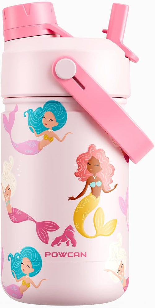 12 oz Kids Insulated Water Bottle by POWCAN