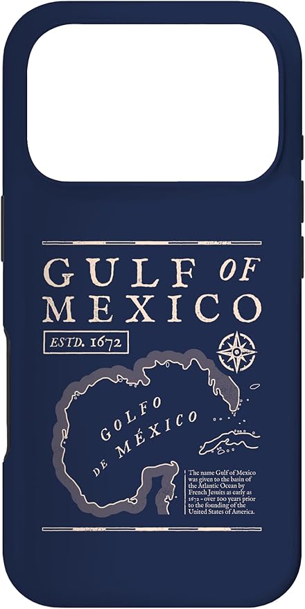 Gulf of Mexico 1672 Historic Map Case by Unknown
