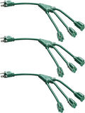DEWENWILS Extension Cord Splitter 1 to 3, 16/3 Heavy Duty SJTW Wire, 3 Prong by DEWENWILS