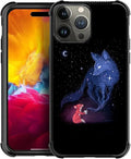 for iPhone 15 Pro Case, Galaxy Fox Wolf Pattern Graphic Design Girl Boy Soft by FKBRCL4U