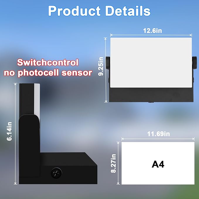 ledmo LED 150W Wall Pack Light Outdoor Switch Control Freely Rotating LED Wall - Image 2