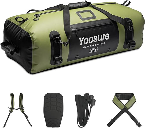80L Waterproof Duffel Bag Motorcycle Dry Bag Backpack, Waterproof Zippered Bags by Unknown