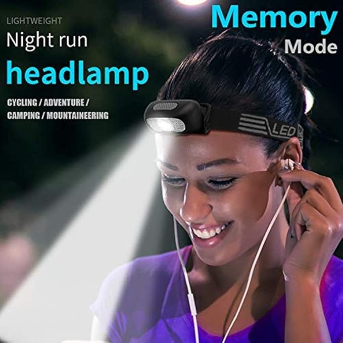 Rechargeable Headlamp, 500 Lumen Ultra Bright Head Lamp 5 Lighting Modes - Image 5
