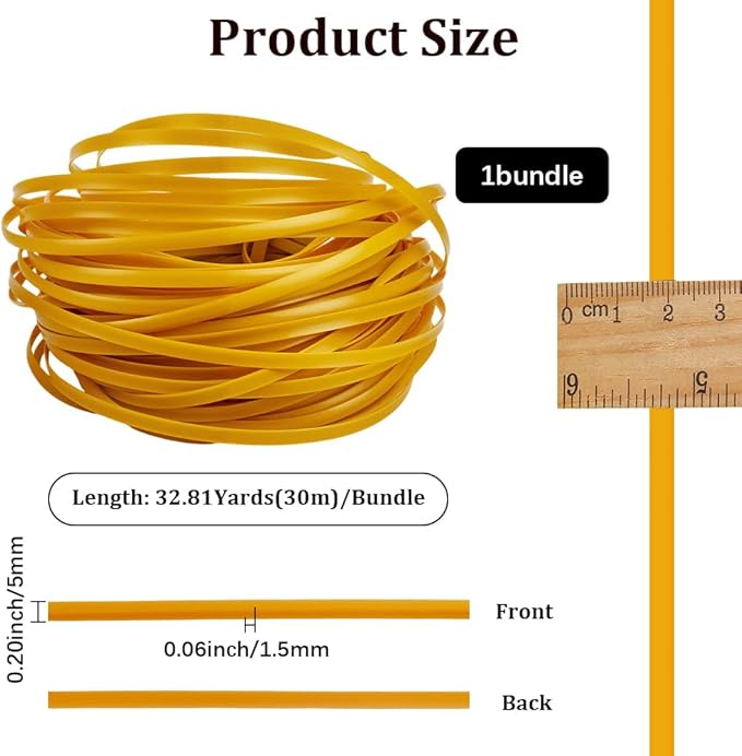 GORGECRAFT 30m*5mm Rattan Weaving Wicker Outdoor Wicker Repair Kit Yellow - Image 2