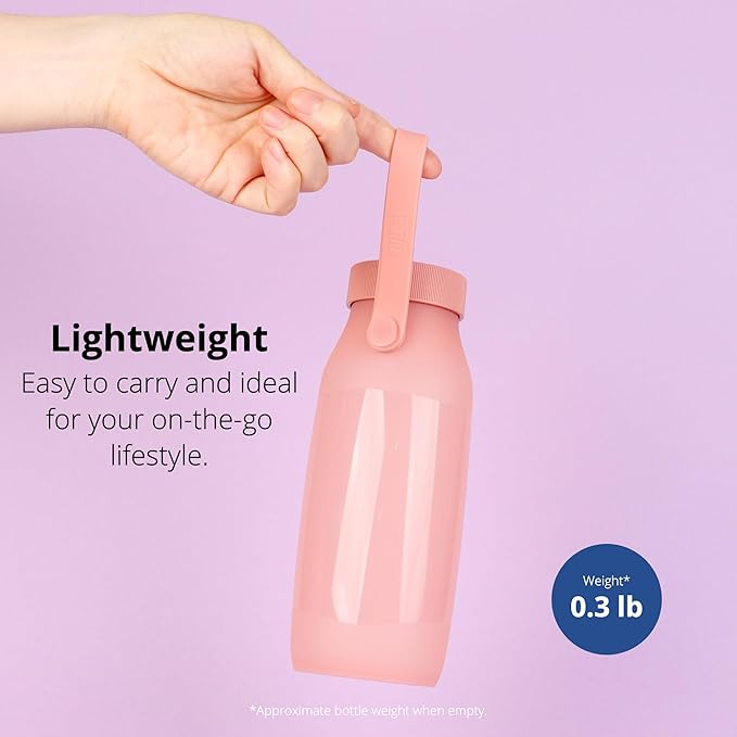 BLUE GINKGO Collapsible Water Bottle – Lightweight, Foldable Silicone Bottle - Image 4