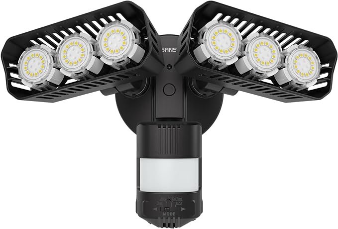 SANSI 38W 5000LM Motion Sensor Outdoor Lights, Flood Light Outdoor Detector by SANSI